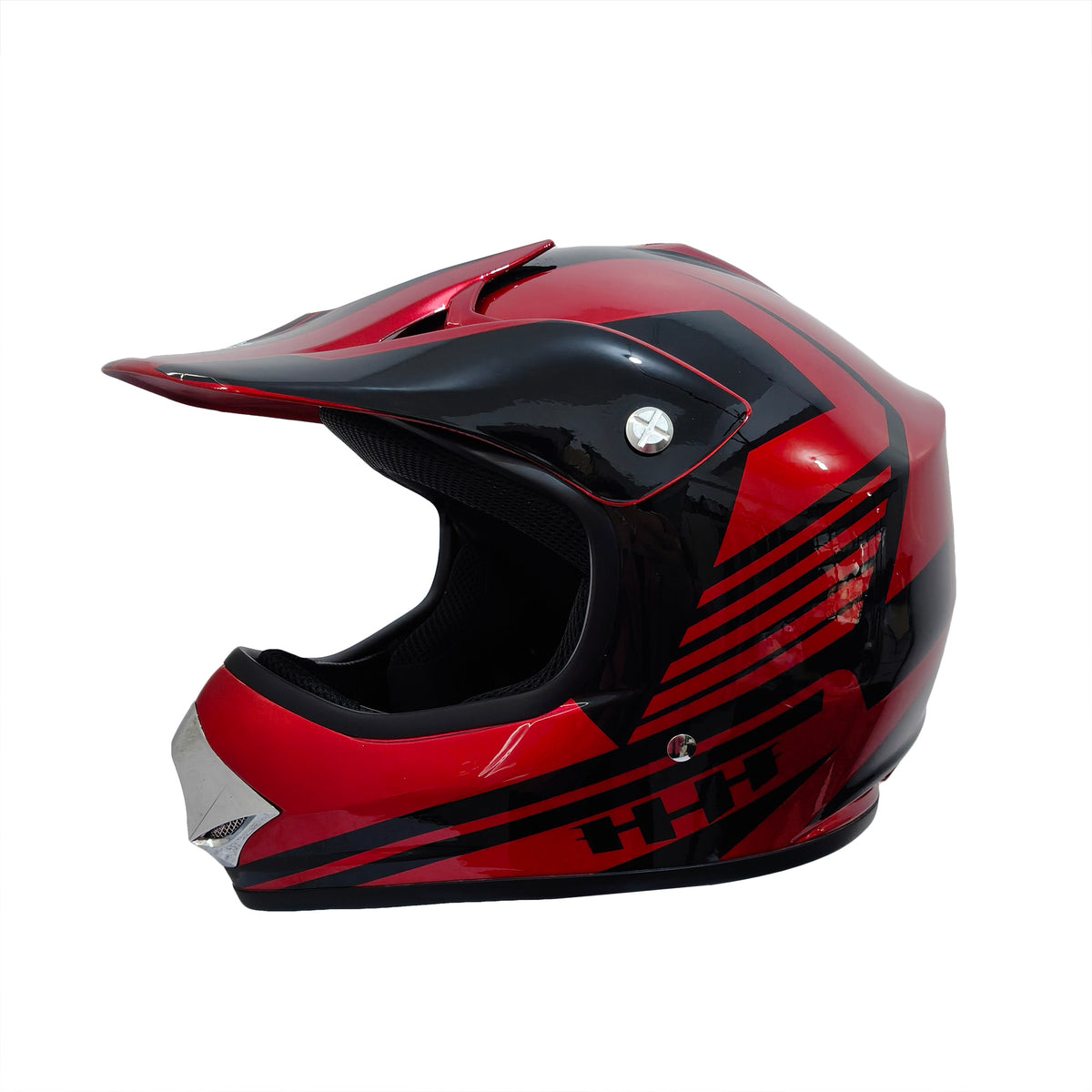 hjc dirtbike helmet red silver CL-XY II Ellusion Youth The HJC CL HJC CL-XY 2 Creed Youth