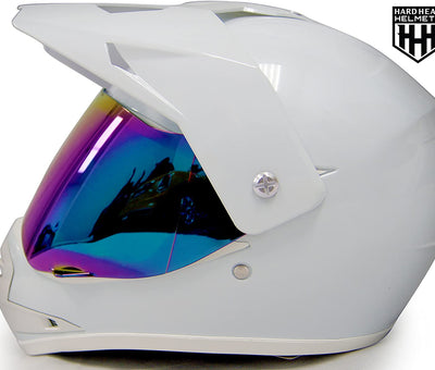 HHH DOT Youth & Kids Helmet | Dirt Bike | ATV | MX | Off-Road | White