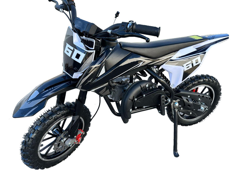 49cc 2‑Stroke Dirt Bike for Kids | Air-Cooled Engine | Adjustable Speed Limiter | Off-Road Mini Bike