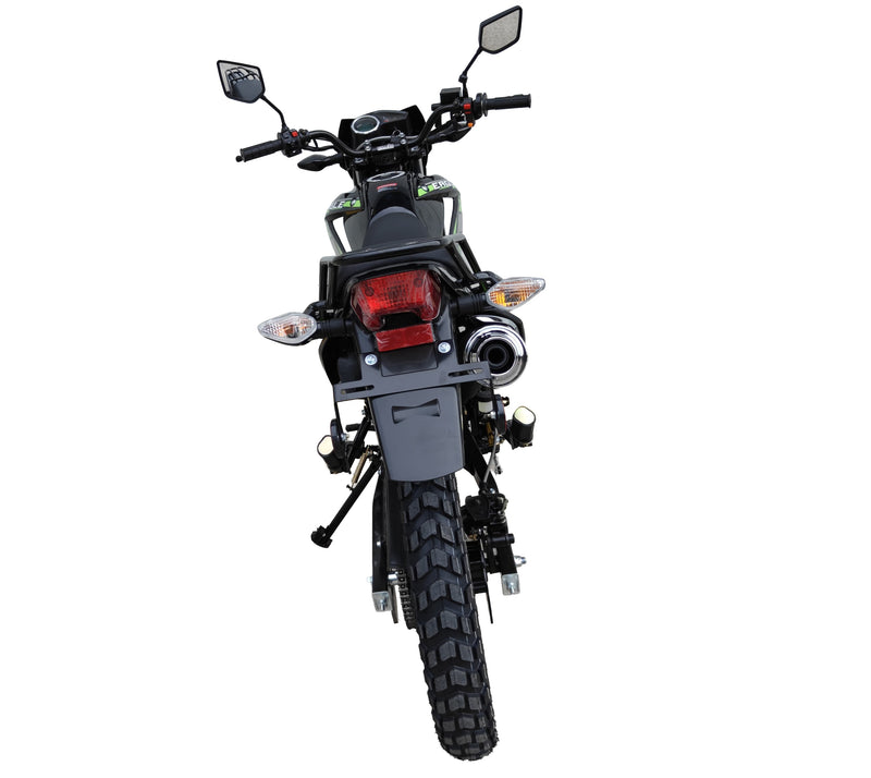 HHH Eagle 250 Dirt Bike HAWK 4-Stroke Gas Dual Sport Enduro Motorcycle 5-Speed Manual Transmission Electric/Kick Start  21"/18" Wheels, Front & Rear Hydraulic Disc Brakes