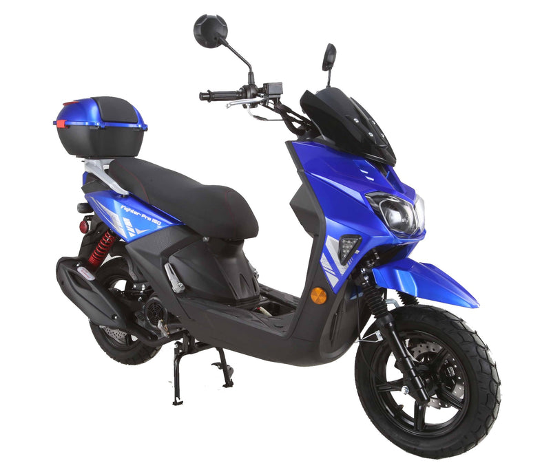 Vitacci Fighter Pro 150 Scooter | Matching Rear Trunk | Digital Speedometer | LED Lighting