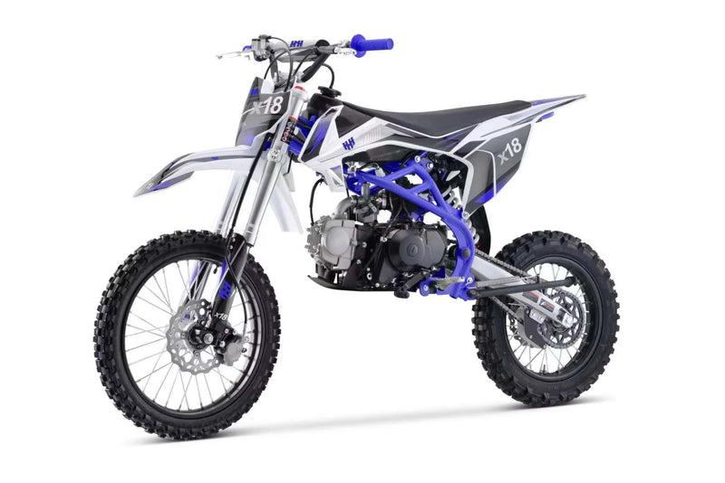 HHH X18 125cc Dirt Bike | Manual Clutch 4-Speed | Electric Start | 17/14 Wheels