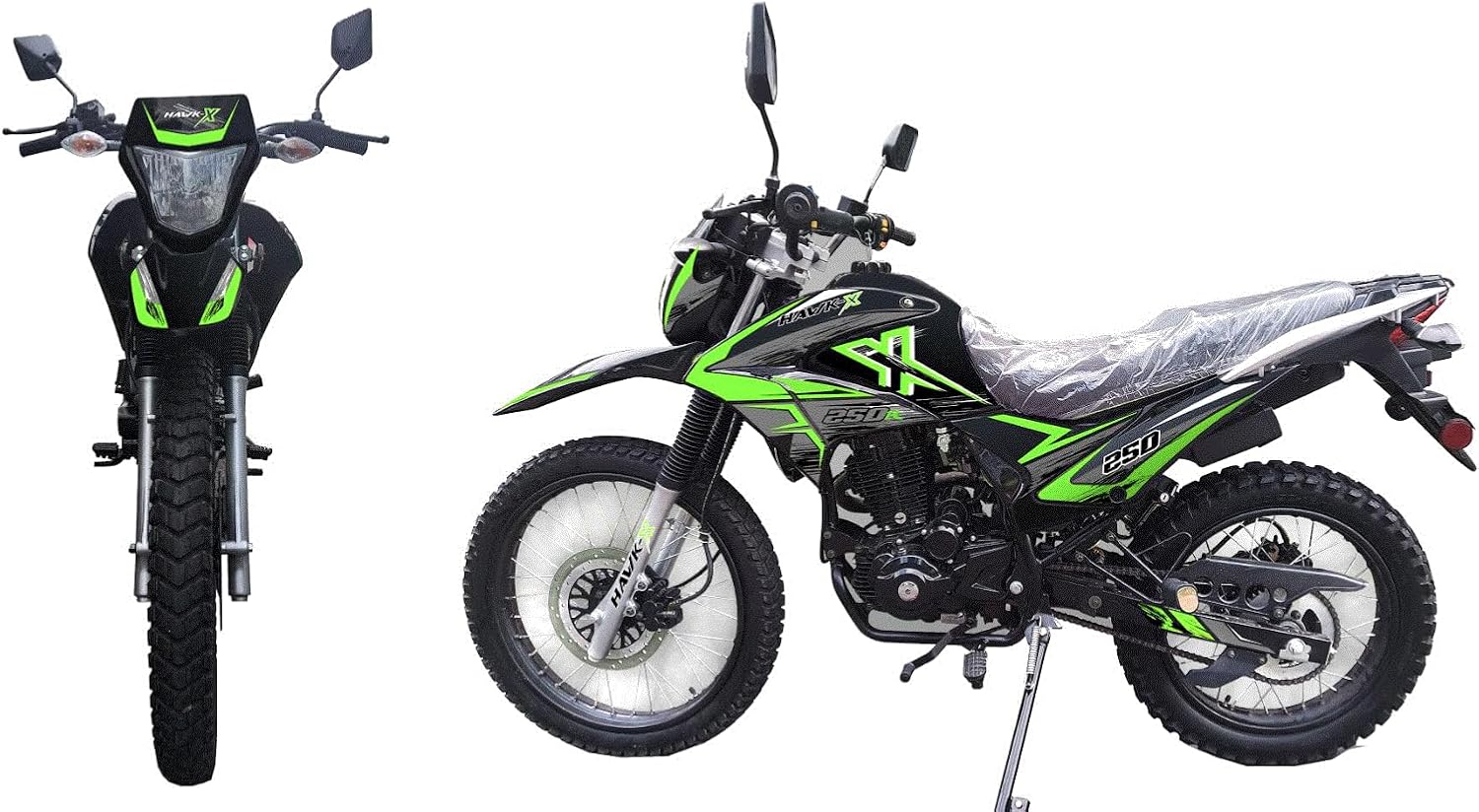 HHH  Hawk Enduro 250 EFI Upgraded 6 Speed Transmission 250cc Street Motorcycle Bike