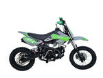 HHH DB14 110cc Dirt Bike Semi-Auto Off Road Dirt Bike Pit Gas bike for youth and kids (Green)