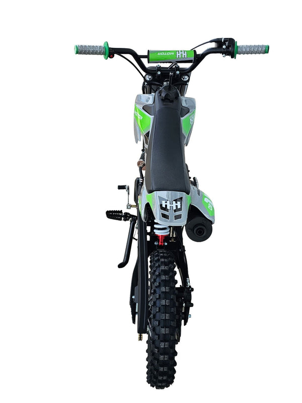 HHH DB14 110cc Dirt Bike Semi-Auto Off Road Dirt Bike Pit Gas bike for youth and kids (Green)