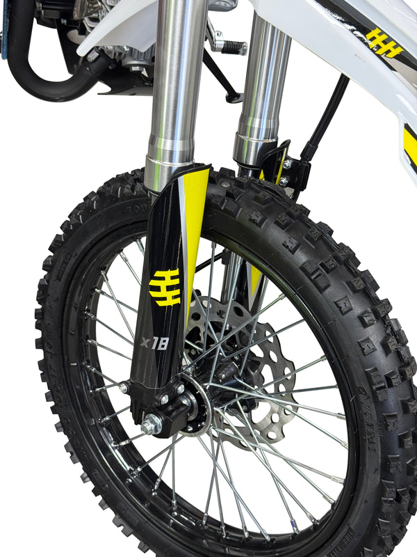HHH X18 Deluxe 125cc Dirt Bike | 4-Speed | Electric & Kick Start | 17/14 Tires