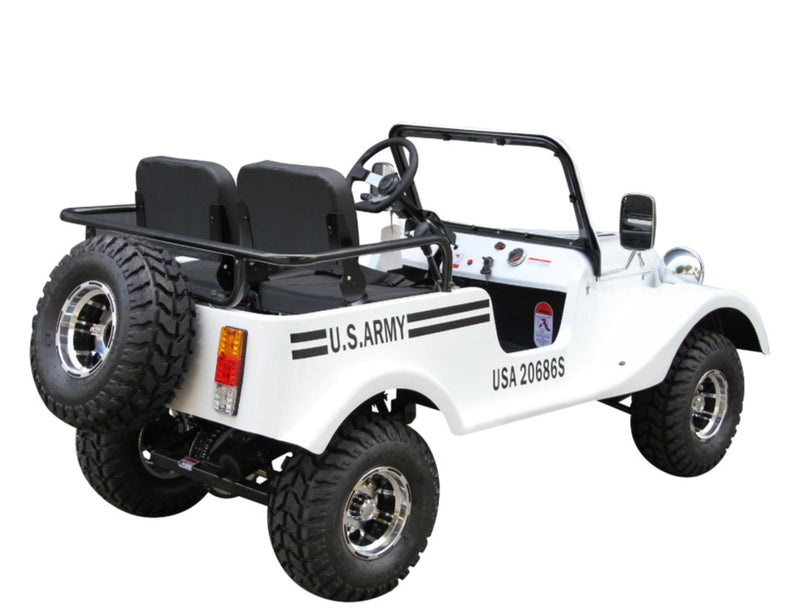 Vitacci Classic Jeep GR-5 125cc Go Kart | 3-Speed Manual with Reverse | Spare Tire Utility Kart