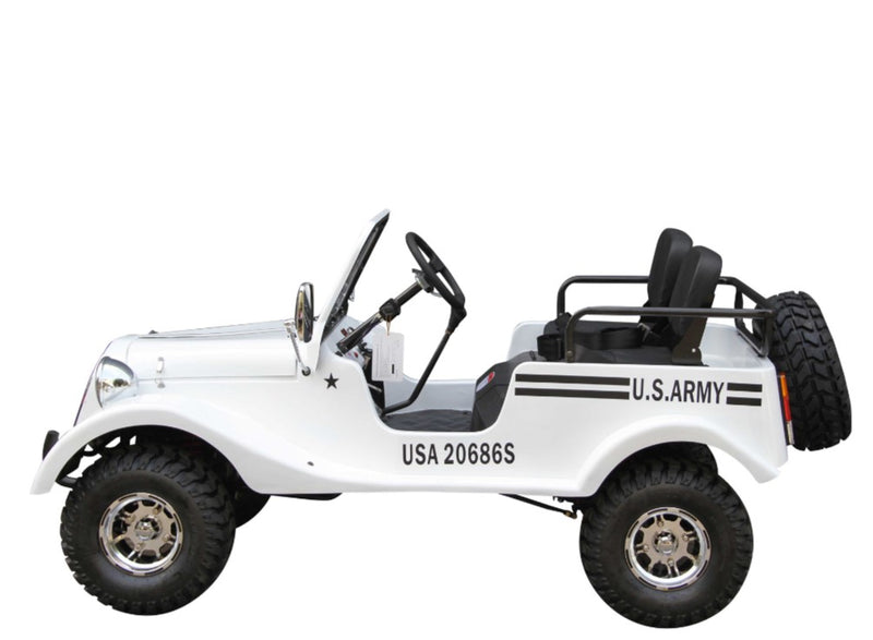 Vitacci Classic Jeep GR-5 125cc Go Kart | 3-Speed Manual with Reverse | Spare Tire Utility Kart