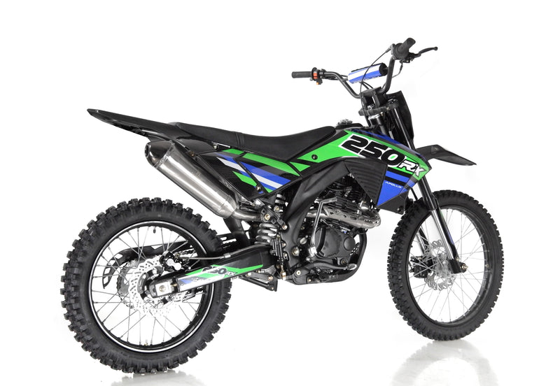 Apollo AGB-36N-250RX Adults Dirt Bike | 250cc Manual Clutch | Electric & Kick Start Off-Road Bike