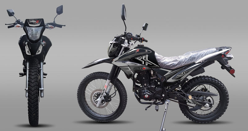 Hawk-X 250cc Street Legal Motorcycle | 5-Speed Manual | DOT Lights | 21/18 Tires
