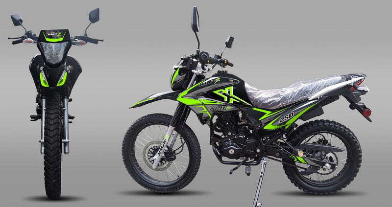 Hawk-X 250cc Street Legal Motorcycle | 5-Speed Manual | DOT Lights | 21/18 Tires