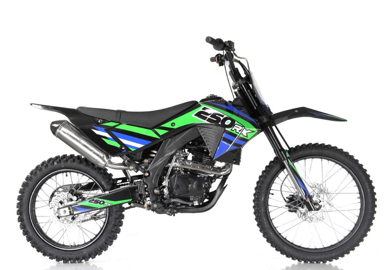 Apollo AGB-36N-250RX Adults Dirt Bike | 250cc Manual Clutch | Electric & Kick Start Off-Road Bike