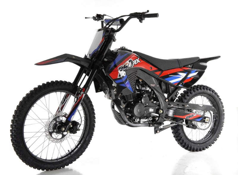 Apollo AGB-36N-250RX Adults Dirt Bike | 250cc Manual Clutch | Electric & Kick Start Off-Road Bike