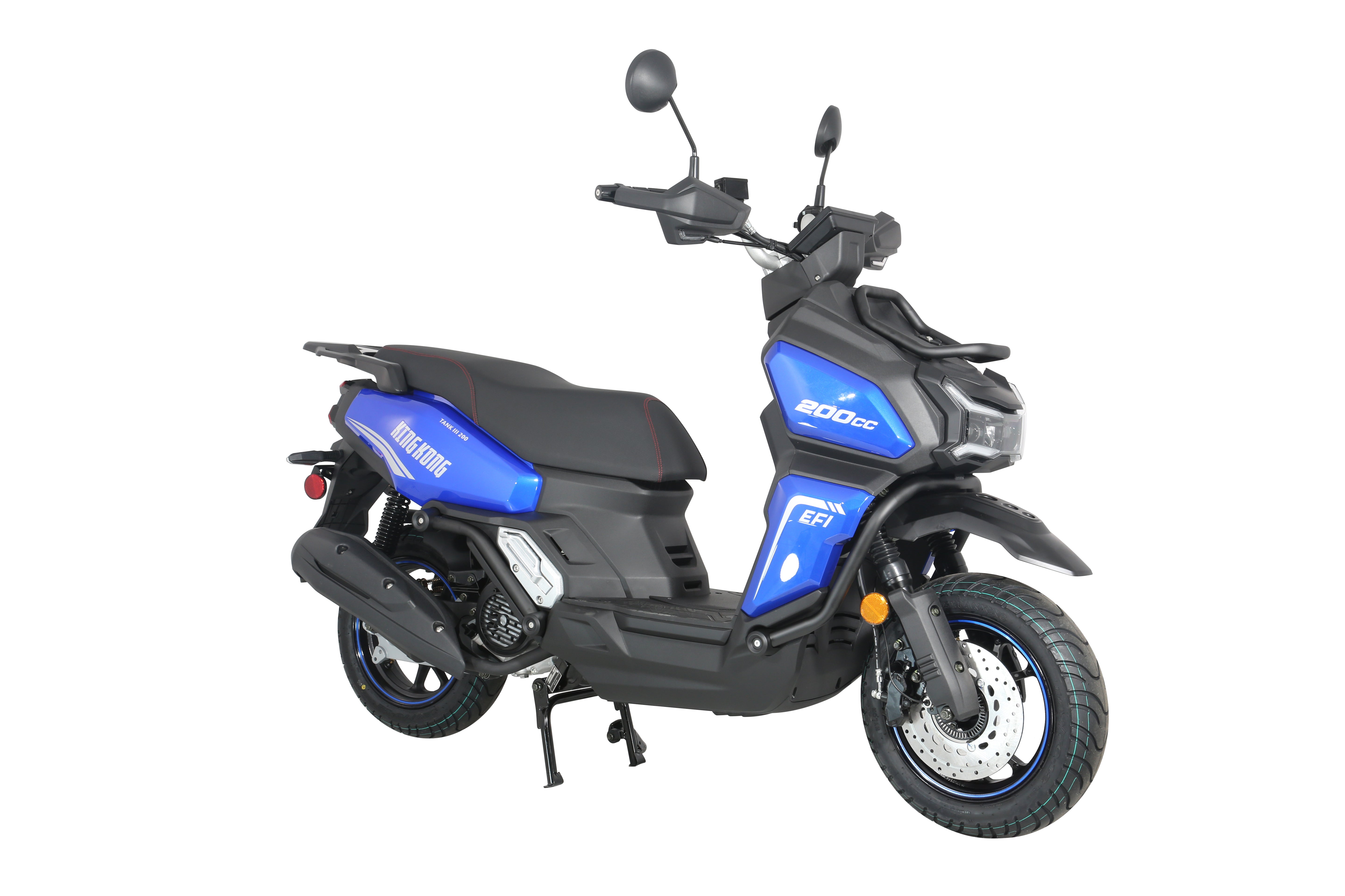HHH TANK 200 KK EFI Fuel Injected Scooter Gas Powered Street Moped Fully Automatic with Digital Display Screen CALIFORNIA APPROVED.