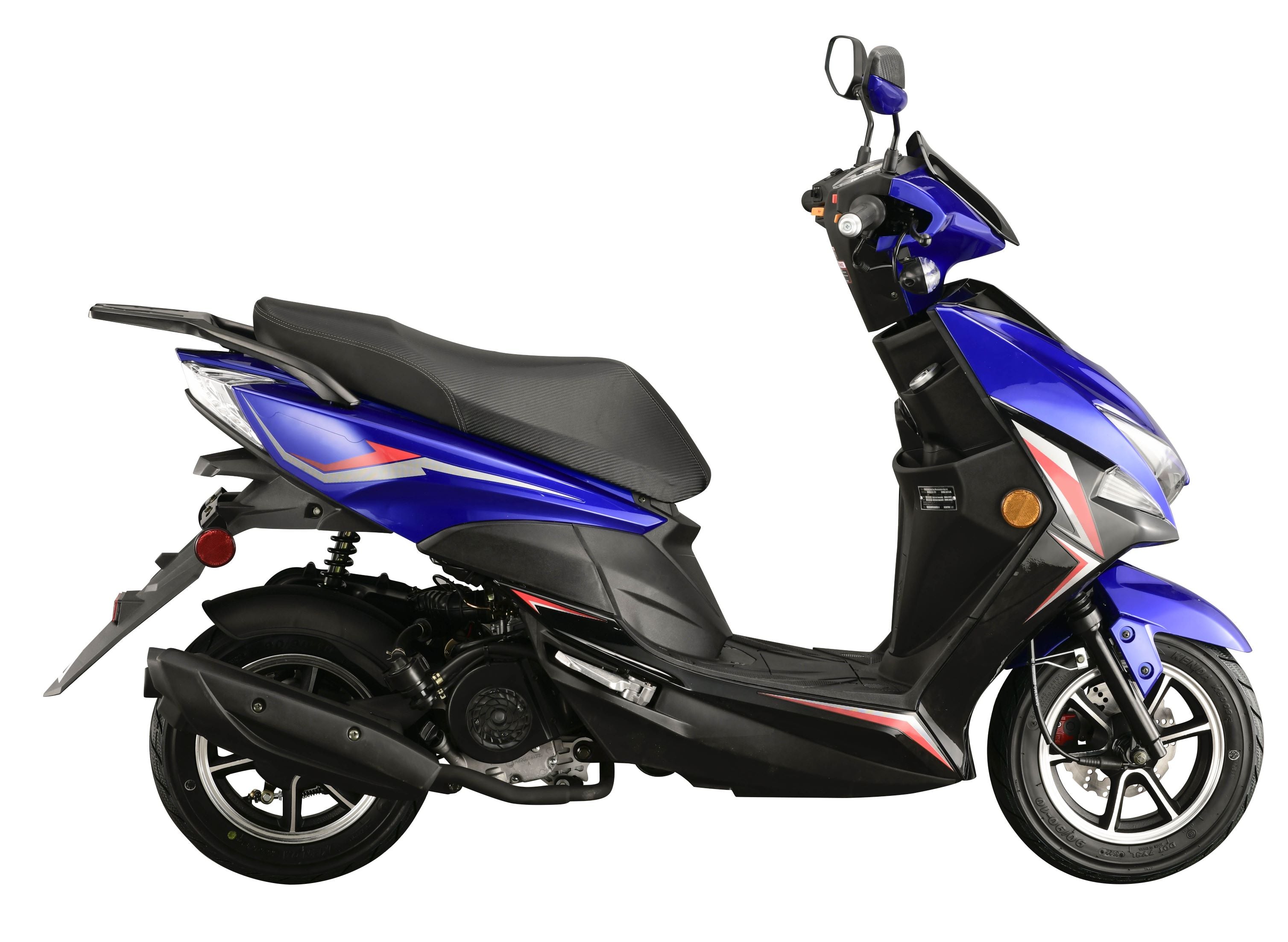 150cc Moped Street  Scooter ( X18)-Blue4