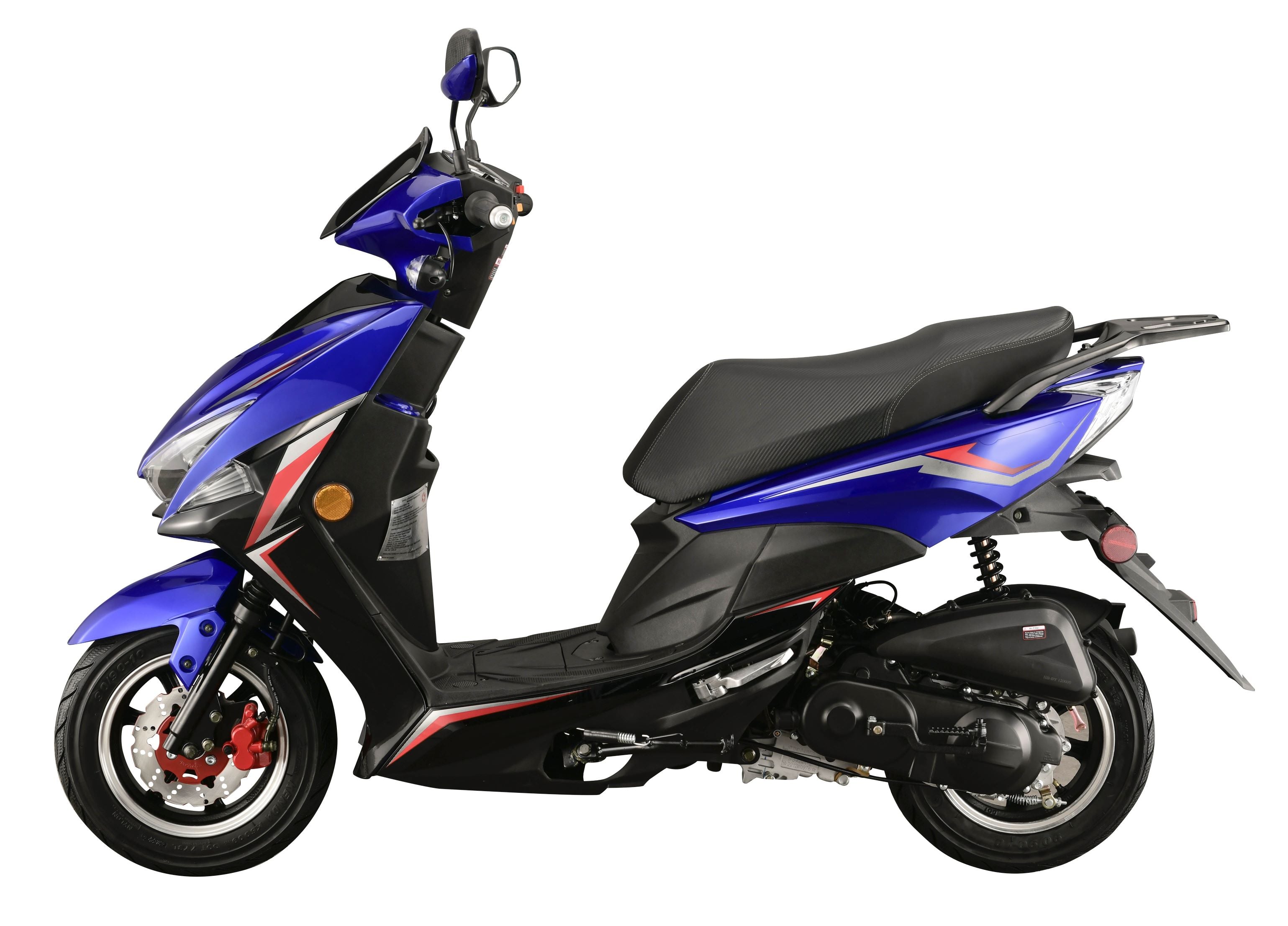 150cc Moped Street  Scooter ( X18)-Blue3