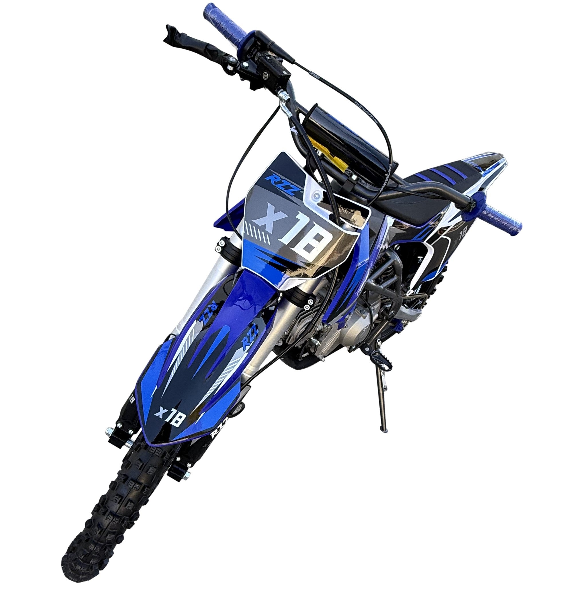 HHH X18 Deluxe Automatic 125cc Drit Bike 4-Stroke ‎Gas Powered Dirt Bike 4 Speed Manual Clutch Big Size Tires 17/14 inches