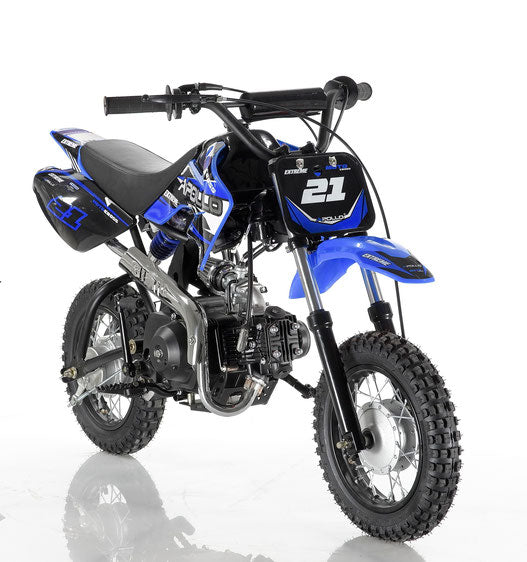 Apollo Motors DB-21 70cc Kids Dirt Bike | Semi-Automatic 4-Gear | Training Wheels | CARB Approved