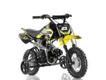 Apollo Motors DB-21 70cc Kids Dirt Bike | Semi-Automatic 4-Gear | Training Wheels | CARB Approved