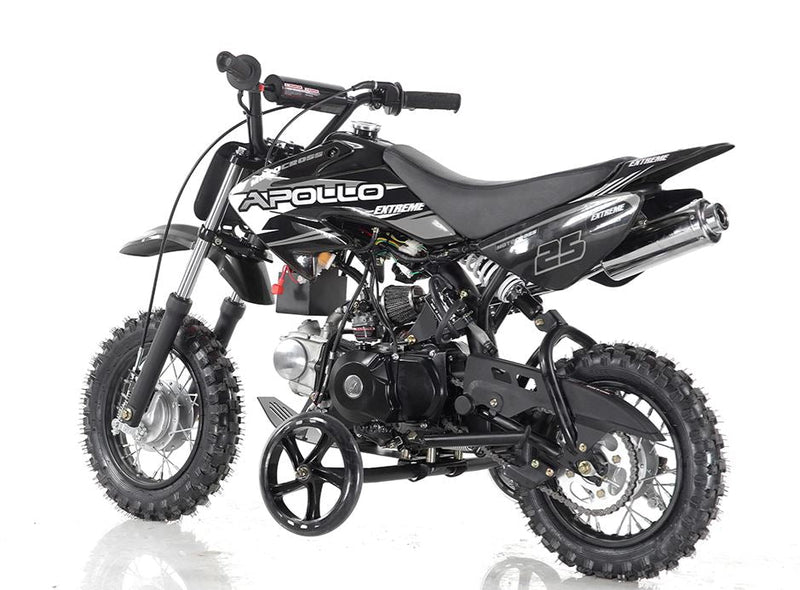 Apollo Motors DB-25 70cc Kids Dirt Bike | Fully Automatic | Training Wheels | CARB Approved