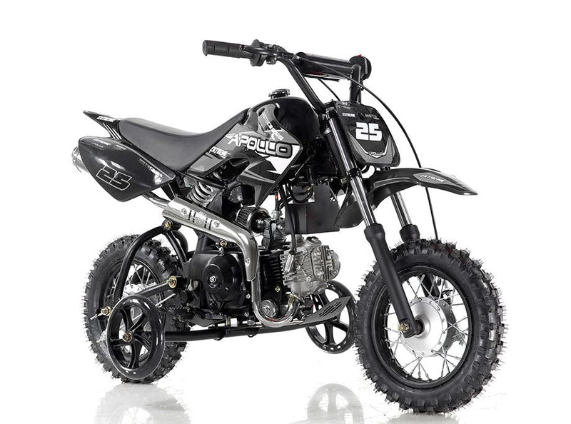 Apollo Motors DB-25 70cc Kids Dirt Bike | Fully Automatic | Training Wheels | CARB Approved
