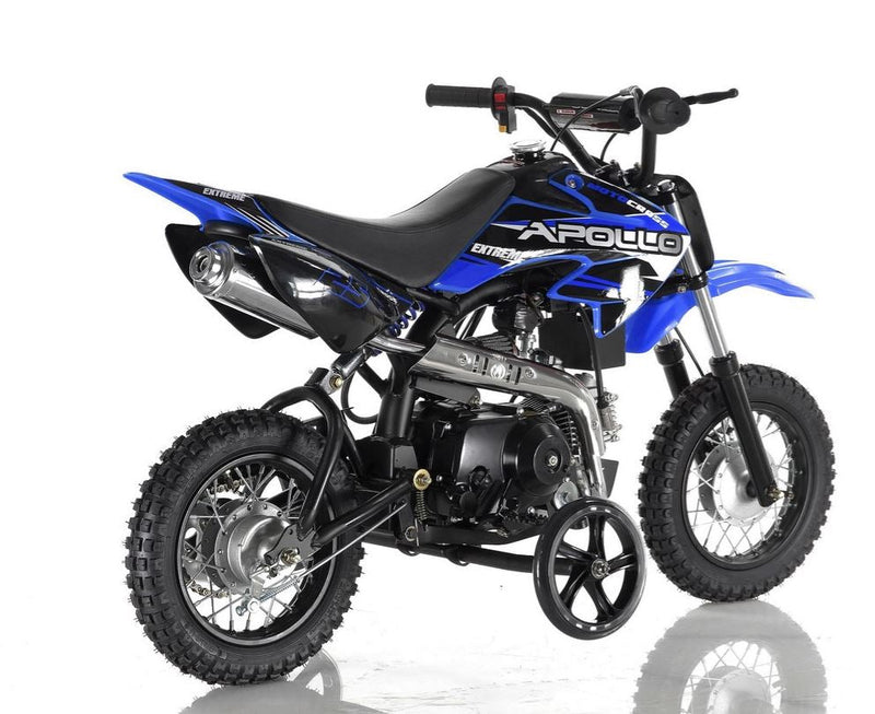 Apollo Motors DB-25 70cc Kids Dirt Bike | Fully Automatic | Training Wheels | CARB Approved