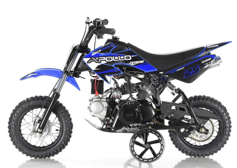 Apollo Motors DB-25 70cc Kids Dirt Bike | Fully Automatic | Training Wheels | CARB Approved