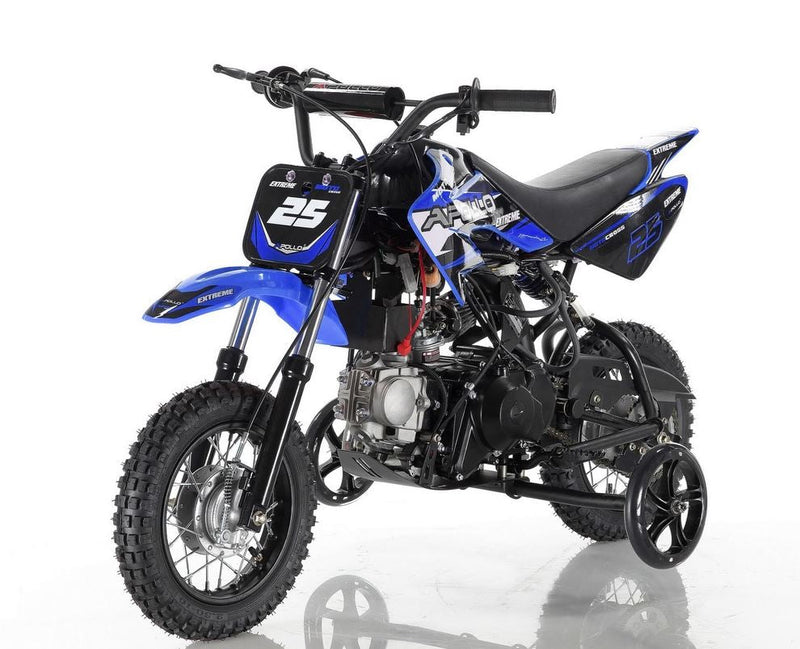 Apollo Motors DB-25 70cc Kids Dirt Bike | Fully Automatic | Training Wheels | CARB Approved