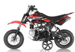Apollo Motors DB-25 70cc Kids Dirt Bike | Fully Automatic | Training Wheels | CARB Approved