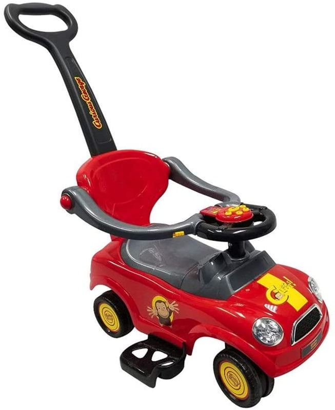Best Ride On Cars Curious George 3-in-1 Push Car | Licensed Toddler Ride-On