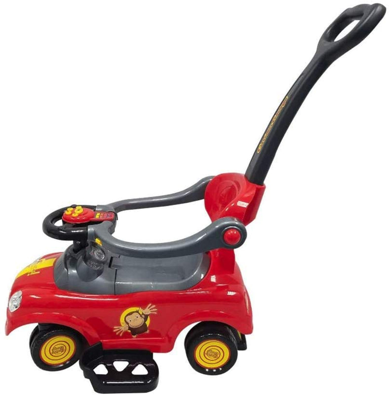 Best Ride On Cars Curious George 3-in-1 Push Car | Licensed Toddler Ride-On