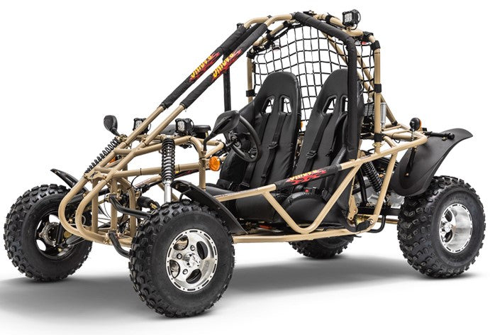 Kandi GK200A 200cc Go-Kart | Full Size 2-Seater Off-Road Kart (Black)