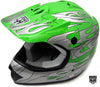 HHH DOT Youth & Kids Helmet | Dirt Bike | ATV | MX | Off-Road | Green Flame