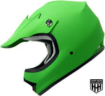 HHH DOT Youth & Kids Helmet | Dirt Bike | ATV | MX | Off-Road | Matte Green