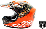 HHH DOT Youth & Kids Helmet | Dirt Bike | ATV | MX | Off-Road | Orange Camo