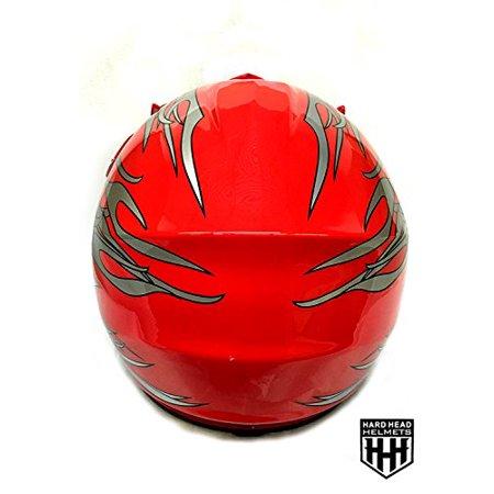 HHH DOT Youth & Kids Helmet | Dirt Bike | ATV | MX | Off-Road | Red Flame