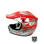 HHH DOT Youth & Kids Helmet | Dirt Bike | ATV | MX | Off-Road | Red Flame