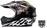 HHH DOT Youth & Kids Helmet | Dirt Bike | ATV | MX | Off-Road | Black Camo