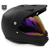 HHH DOT Youth &amp; Kids Helmet | Dirt Bike | ATV | MX | Off-Road | Matte Black