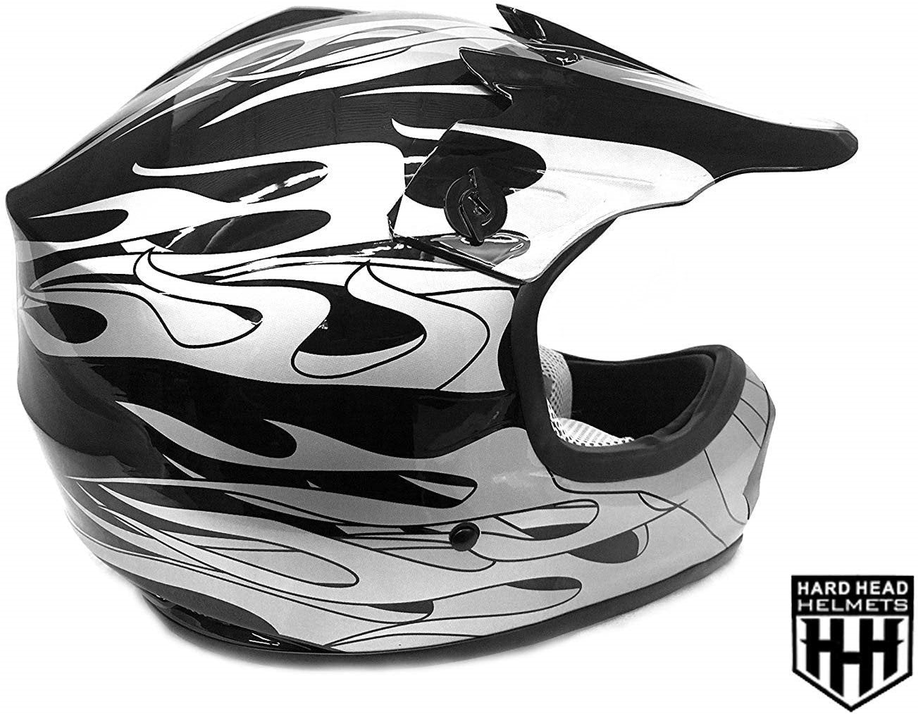 dot youth motorcycle helmet HHH DOT Youth Helmet | Black Flame