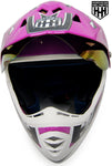 HHH DOT Youth &amp; Kids Helmet | Dirt Bike | ATV | MX | Off-Road | Pink