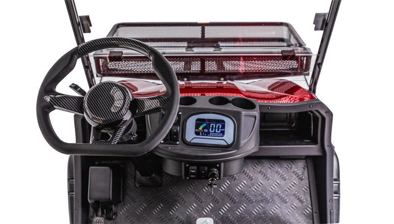 Electric Golf Cart Kruiser 5000W | 48V 4-Passenger LSV | Red