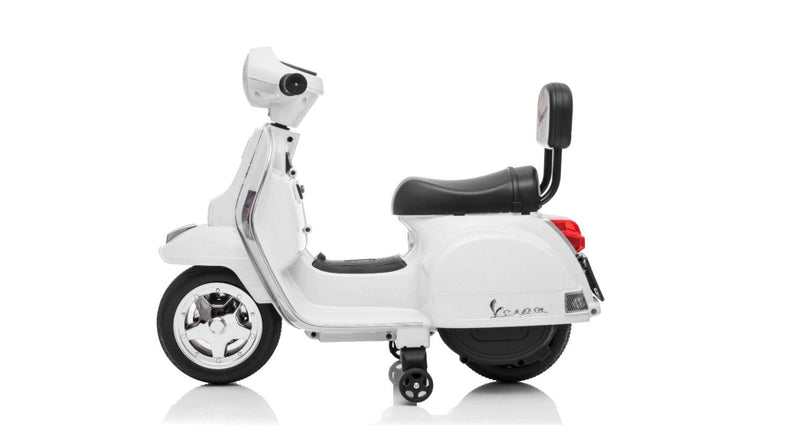 Best Ride On Cars Kids Vespa Scooter | 6V Battery | Training Wheels