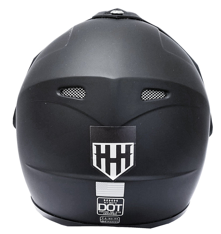 HHH DOT Youth &amp; Kids Helmet | Dirt Bike | ATV | MX | Off-Road | Black