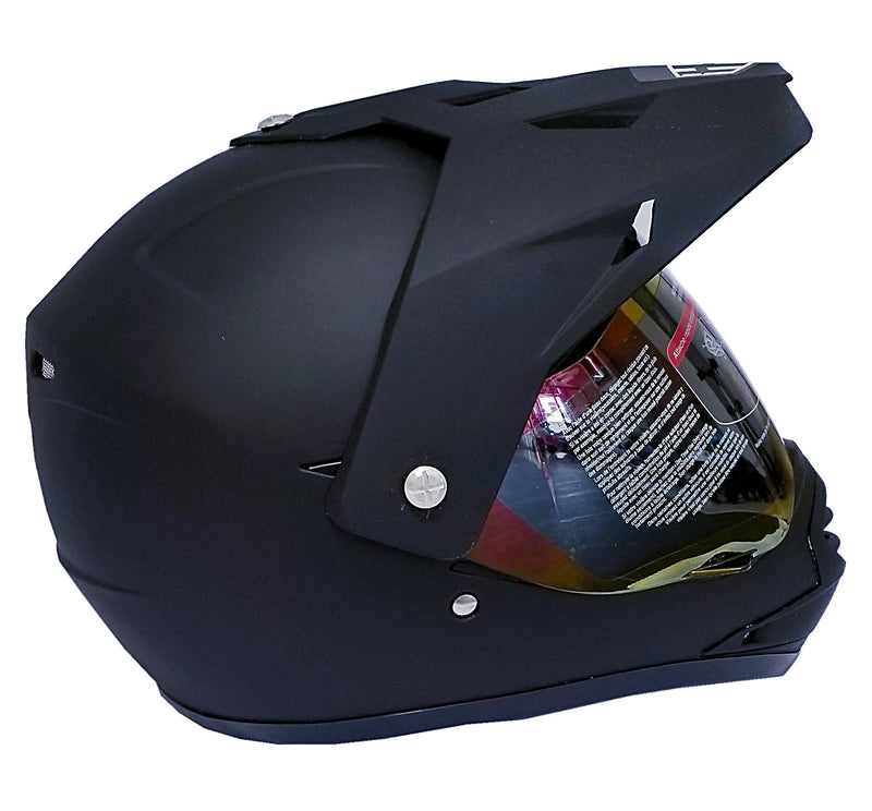 HHH DOT Youth &amp; Kids Helmet | Dirt Bike | ATV | MX | Off-Road | Black