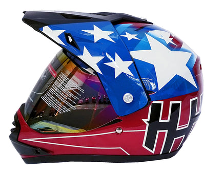 HHH DOT Youth & Kids Helmet | Dirt Bike | ATV | MX | Off-Road | Red