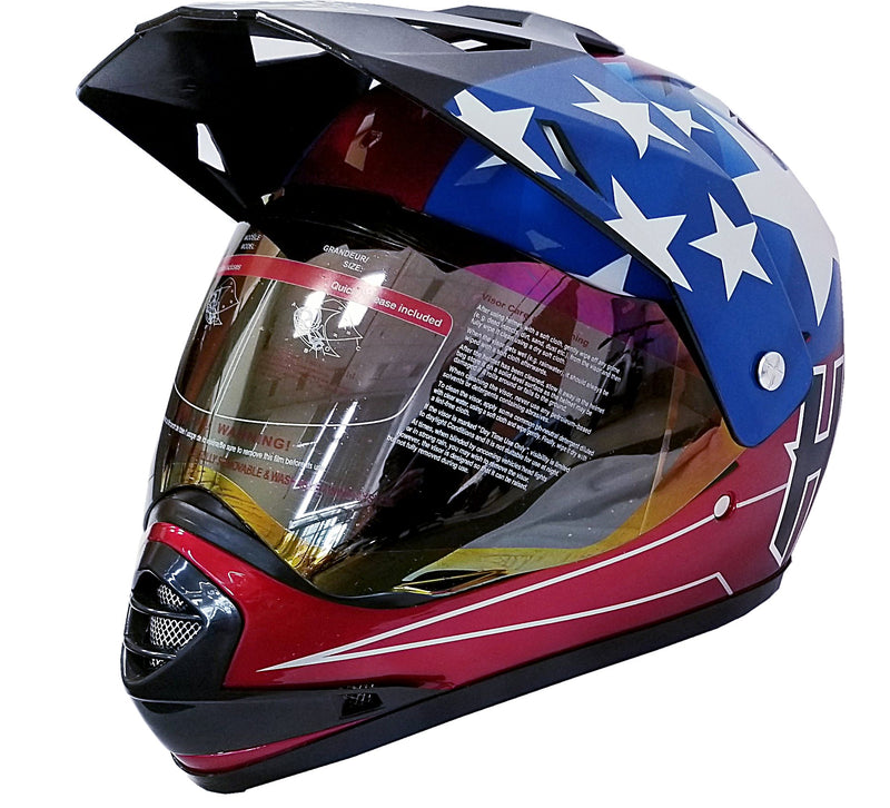 HHH DOT Youth & Kids Helmet | Dirt Bike | ATV | MX | Off-Road | Red